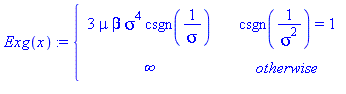 piecewise(csgn(1/sigma^2) = 1, 3*mu*beta*sigma^4*csgn(1/sigma), infinity)