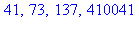 41, 73, 137, 410041