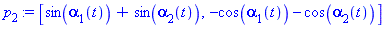 [sin(alpha[1](t))+sin(alpha[2](t)), -cos(alpha[1](t))-cos(alpha[2](t))]