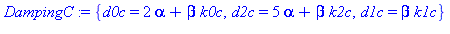 {d0c = 2*alpha+beta*k0c, d2c = 5*alpha+beta*k2c, d1c = beta*k1c}