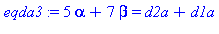 5*alpha+7*beta = d2a+d1a