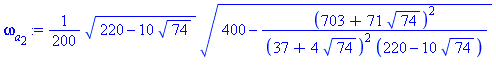 1/200*(220-10*74^(1/2))^(1/2)*(400-(703+71*74^(1/2))^2/((37+4*74^(1/2))^2*(220-10*74^(1/2))))^(1/2)