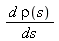 d*rho(s)/ds