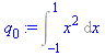 Int(x^2, x = -1 .. 1)