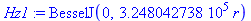 Hz1 := BesselJ(0, 324804.2738*r)