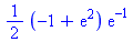 1/2*(-1+exp(2))*exp(-1)