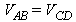 V[AB] = V[CD]