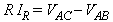 R*I[R] = V[AC]-V[AB]