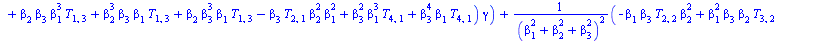 T_trans[2, 4] = `+`(`/`(`*`(`+`(`*`(`^`(beta[1], 2), `*`(beta[3], `*`(beta[2], `*`(T[3, 2])))), `*`(`^`(beta[2], 2), `*`(beta[3], `*`(beta[1], `*`(T[3, 3])))), `*`(beta[2], `*`(`^`(beta[3], 2), `*`(be...