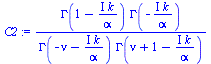 `:=`(C2, `/`(`*`(GAMMA(`+`(1, `-`(`/`(`*`(`+`(I), `*`(k)), `*`(alpha))))), `*`(GAMMA(`+`(`-`(`/`(`*`(`+`(I), `*`(k)), `*`(alpha))))))), `*`(GAMMA(`+`(`-`(nu), `-`(`/`(`*`(`+`(I), `*`(k)), `*`(alpha)))...