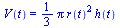 V(t) = `+`(`*`(`/`(1, 3), `*`(Pi, `*`(`^`(r(t), 2), `*`(h(t))))))
