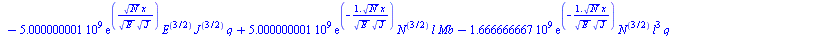 Typesetting:-mprintslash([`:=`(y(x), `+`(`/`(`*`(0.1000000000e-9, `*`(`+`(`*`(5000000001., `*`(exp(`/`(`*`(`^`(N, `/`(1, 2)), `*`(x)), `*`(`^`(E, `/`(1, 2)), `*`(`^`(J, `/`(1, 2)))))), `*`(`^`(N, `/`(...