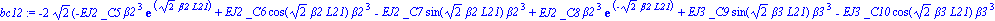 bc12 := -2*2^(1/2)*(-EJ2*_C5*beta2^3*exp(2^(1/2)*beta2*L21)+EJ2*_C6*cos(2^(1/2)*beta2*L21)*beta2^3-EJ2*_C7*sin(2^(1/2)*beta2*L21)*beta2^3+EJ2*_C8*beta2^3*exp(-2^(1/2)*beta2*L21)+EJ3*_C9*sin(2^(1/2)*be...