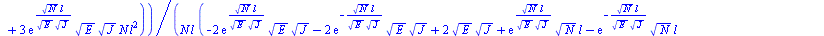 {Mb = `+`(`-`(`/`(`*`(`/`(1, 6), `*`(`+`(`*`(12, `*`(`^`(N, `/`(1, 2)), `*`(Mo, `*`(exp(`/`(`*`(`^`(N, `/`(1, 2)), `*`(l)), `*`(`^`(E, `/`(1, 2)), `*`(`^`(J, `/`(1, 2)))))), `*`(exp(`+`(`-`(`/`(`*`(`^...