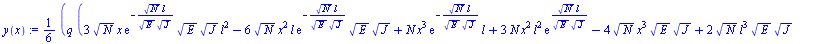`+`(`/`(`*`(`/`(1, 6), `*`(q, `*`(`+`(`*`(3, `*`(`^`(N, `/`(1, 2)), `*`(x, `*`(exp(`+`(`-`(`/`(`*`(`^`(N, `/`(1, 2)), `*`(l)), `*`(`^`(E, `/`(1, 2)), `*`(`^`(J, `/`(1, 2)))))))), `*`(`^`(E, `/`(1, 2))...
