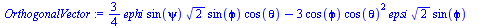`+`(`*`(`/`(3, 4), `*`(ephi, `*`(sin(psi), `*`(`^`(2, `/`(1, 2)), `*`(sin(phi), `*`(cos(theta))))))), `-`(`*`(3, `*`(cos(phi), `*`(`^`(cos(theta), 2), `*`(epsi, `*`(`^`(2, `/`(1, 2)), `*`(sin(phi)))))...