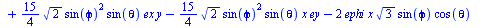 `+`(`*`(6, `*`(`^`(2, `/`(1, 2)), `*`(cos(phi), `*`(`^`(cos(theta), 2), `*`(sin(phi), `*`(ex, `*`(y))))))), `-`(`*`(6, `*`(`^`(2, `/`(1, 2)), `*`(cos(phi), `*`(`^`(cos(theta), 2), `*`(sin(phi), `*`(x,...