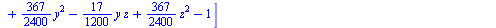 [`+`(`*`(`/`(3, 2), `*`(cos(psi))), `-`(x)), `+`(`*`(`/`(3, 2), `*`(sin(psi))), `-`(y)), `+`(h, `-`(z)), `+`(`*`(`/`(31, 144), `*`(`^`(x, 2))), `-`(`*`(`/`(5, 144), `*`(x, `*`(`^`(2, `/`(1, 2)), `*`(`...