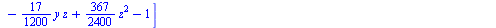 [`+`(`/`(3, 2), `-`(x)), `+`(`-`(y)), `+`(h, `-`(z)), `+`(`*`(`/`(31, 144), `*`(`^`(x, 2))), `-`(`*`(`/`(5, 144), `*`(x, `*`(`^`(2, `/`(1, 2)), `*`(`^`(3, `/`(1, 2)), `*`(y)))))), `-`(`*`(`/`(5, 144),...