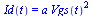 Id(t) = `*`(a, `*`(`^`(Vgs(t), 2)))