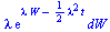 `*`(lambda, `*`(exp(`+`(`*`(lambda, `*`(W)), `-`(`*`(`/`(1, 2), `*`(`^`(lambda, 2), `*`(t)))))), `*`(dW)))