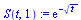 `:=`(S(t, 1), exp(`+`(`-`(`*`(`^`(t, `/`(1, 2)))))))