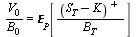 `/`(`*`(V[0]), `*`(B[0])) = `𝔼`[P][`/`(`*`(LinearAlgebra:-Transpose(`+`(S[T], `-`(K)))), `*`(B[T]))]