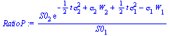`/`(`*`(S0[2], `*`(exp(`+`(`-`(`*`(`/`(1, 2), `*`(t, `*`(`^`(sigma[2], 2))))), `*`(sigma[2], `*`(W[2])), `*`(`/`(1, 2), `*`(t, `*`(`^`(sigma[1], 2)))), `-`(`*`(sigma[1], `*`(W[1]))))))), `*`(S0[1]))