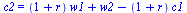 c2 = `+`(`*`(`+`(1, r), `*`(w1)), w2, `-`(`*`(`+`(1, r), `*`(c1))))