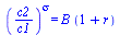 `^`(`/`(`*`(c2), `*`(c1)), sigma) = `*`(B, `*`(`+`(1, r)))