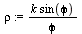 `:=`(rho, `/`(`*`(k, `*`(sin(phi))), `*`(phi)))