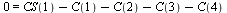 0 = `+`(CS(1), `-`(C(1)), `-`(C(2)), `-`(C(3)), `-`(C(4)))