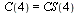C(4) = CS(4)
