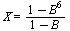 X = `/`(`*`(`+`(1, `-`(`*`(`^`(B, 6))))), `*`(`+`(1, `-`(B))))