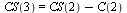 CS(3) = `+`(CS(2), `-`(C(2)))
