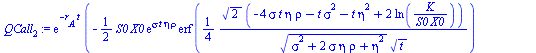 `*`(exp(`+`(`-`(`*`(r[A], `*`(t))))), `*`(`+`(`-`(`*`(`/`(1, 2), `*`(S0, `*`(X0, `*`(exp(`*`(sigma, `*`(t, `*`(eta, `*`(rho))))), `*`(erf(`+`(`/`(`*`(`/`(1, 4), `*`(`^`(2, `/`(1, 2)), `*`(`+`(`-`(`*`(...