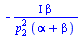 `+`(`-`(`/`(`*`(Iota, `*`(beta)), `*`(`^`(p[2], 2), `*`(`+`(alpha, beta))))))