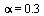 alpha = .3
