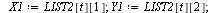 `:=`(pendulum, proc (t0) local cir, t, ray, X1, Y1; if `and`(`<`(11, t0), `<`(t0, 22)) then `:=`(t, `+`(t0, `-`(11))); `:=`(X1, LIST2[t][1]); `:=`(Y1, LIST2[t][2]) end if; if `<`(t0, 12) then `:=`(t, ...