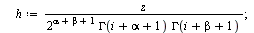 `:=`(JacobiFE, proc (f, ab, n, alpha, beta) local a, b, i, d, s, h, z, L, x; with(orthopoly, P); `:=`(L, []); `:=`(s, 0); `:=`(x, lhs(ab)); `:=`(a, lhs(rhs(ab))); `:=`(b, rhs(rhs(ab))); `:=`(d, `+`(`*...