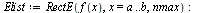 `:=`(Elist, RectE(f(x), x = a .. b, nmax)); -1