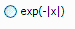exp(-|x|)