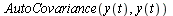 AutoCovariance(y(t), y(t))