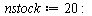 restart; 1; with(combinat); -1; `:=`(nstock, 20); -1; `:=`(P, 10); -1; nops(choose(nstock, P))