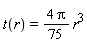 t(r) = (4*Pi*(1/75))*r^3